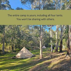 Base Glamp Bruny - Heated Tents for 8 People - Property Overview