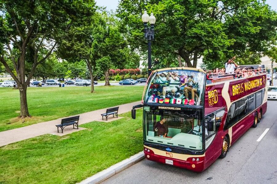 Dc: Hop-On Hop-Off Tour by Open-Top Bus With 17 Stops