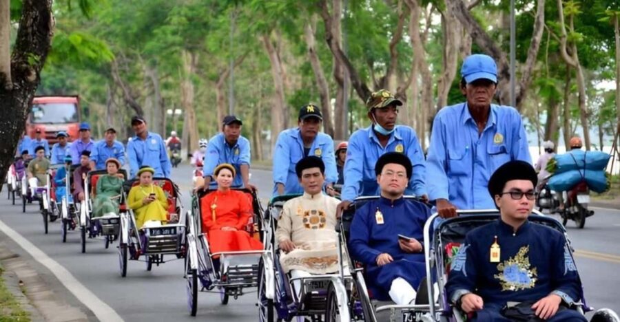 From Hue: Hue Evening Foodie Cyclo Tour.