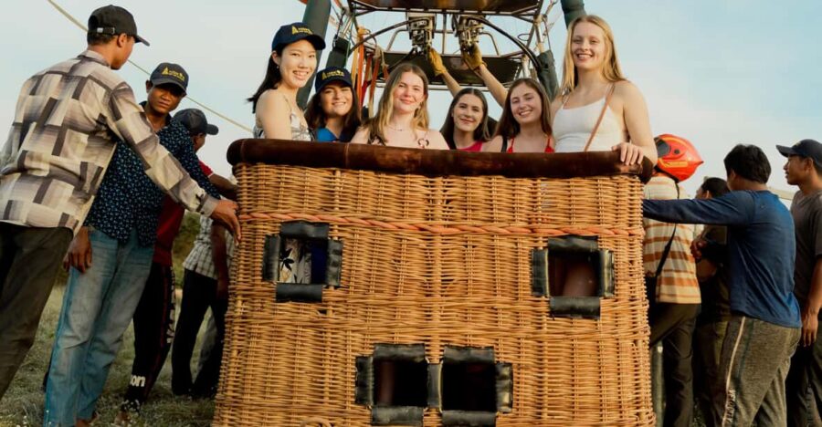 From Krong Siem Reap: Angkor Hot Air Balloon Ride W/ Pickup