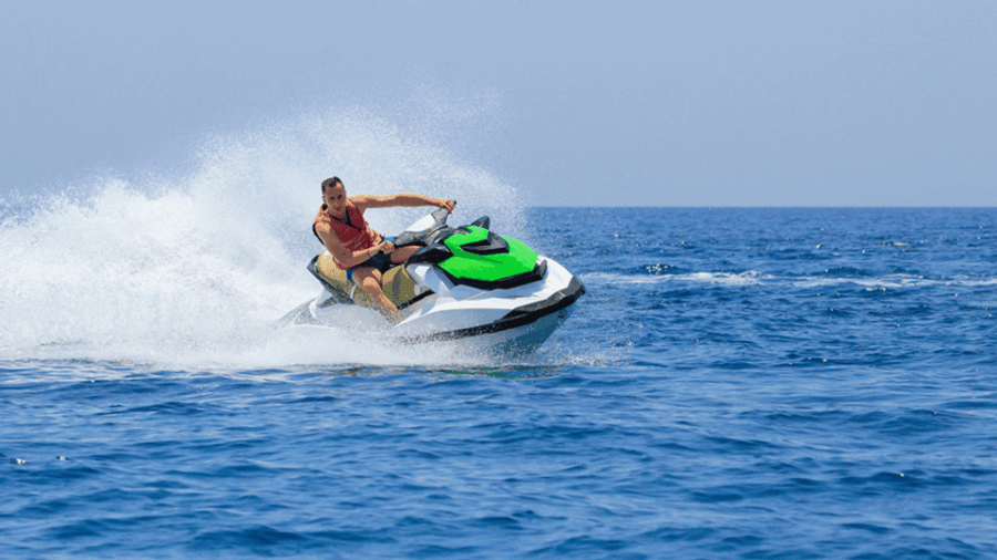 Jetski With Parasailing and Helmet Diving