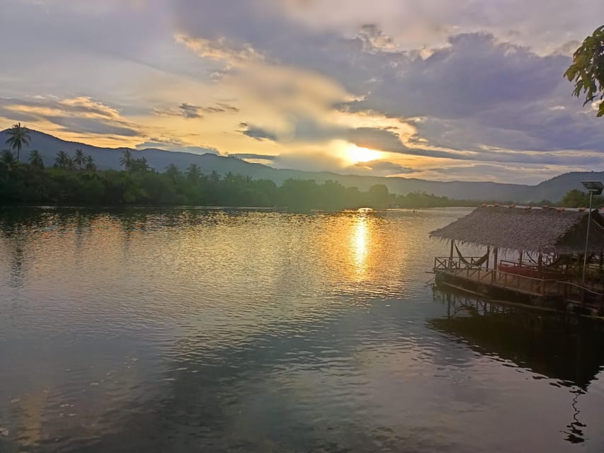 Kayak Trip Around Green Cathedral, Swim, Reflection Sunset