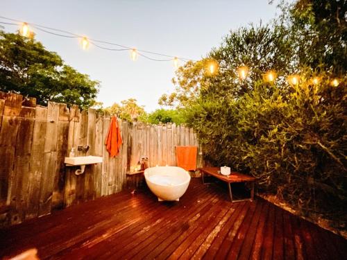 Luxury 6 Metre Bell Tent & Outdoor Bathroom, WIFI, TV and Firepit, - Property Overview