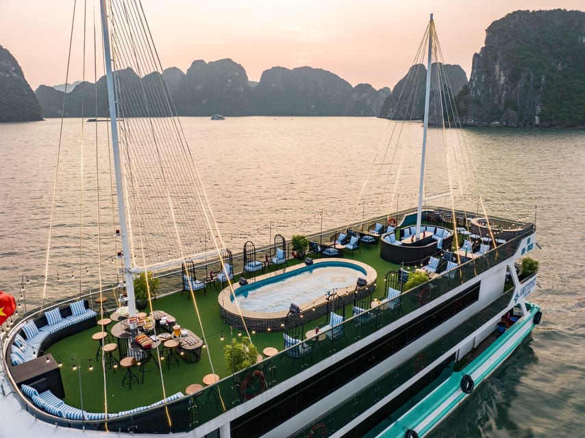 Luxury Amethyst Cruise Halong,Cave,Kayak, Buffet Lunch