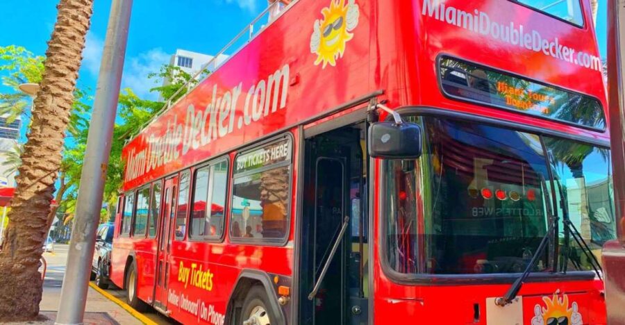 Miami: Double-Decker Bus Tour With Optional Boat Cruise
