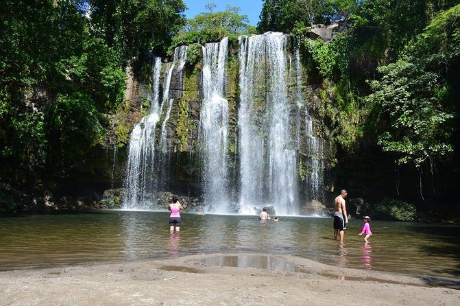 Miravalles Volcano and Waterfalls From Playa Hermosa