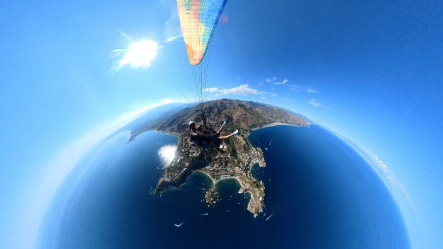 Paragliding Tandem Taormina + Video/Photo and GoPro + Acrobatics