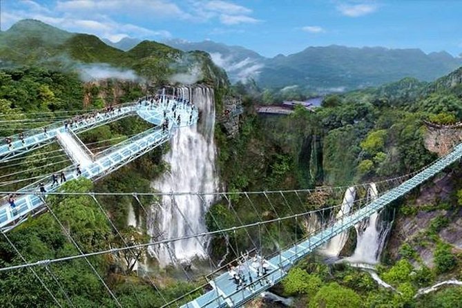 Private Tour to Gulong Canyon With Glass Bridge and Water Falls From Guangzhou