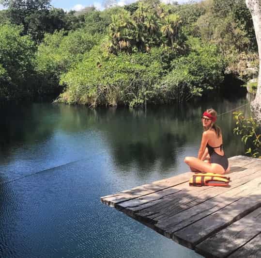 Riviera Maya: Half Day Jaguar Cenote and Zipline Adventure