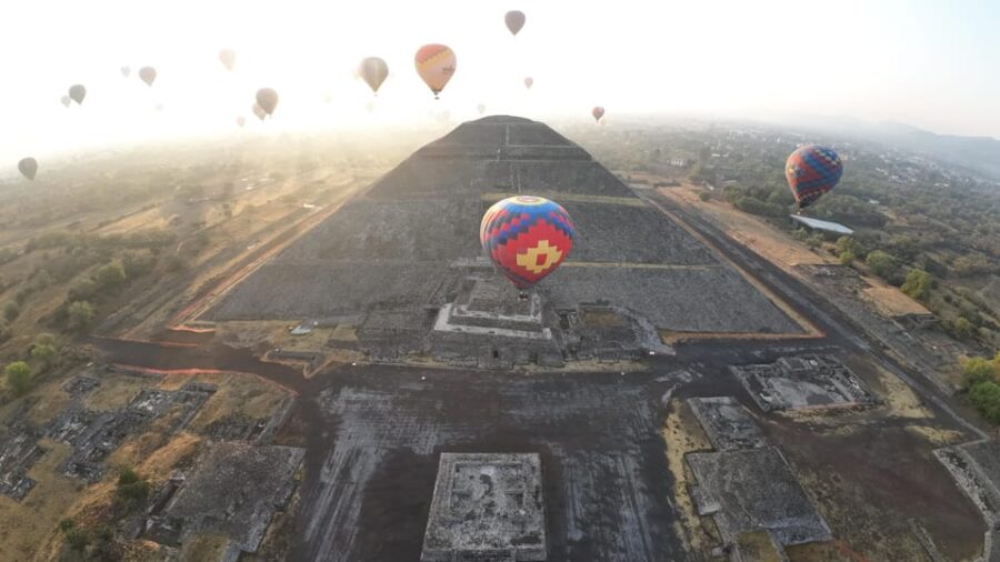 TEOTIHUACAN BALLOON FLIGHT, BREAKFAST IN CAVE AND PICK UP