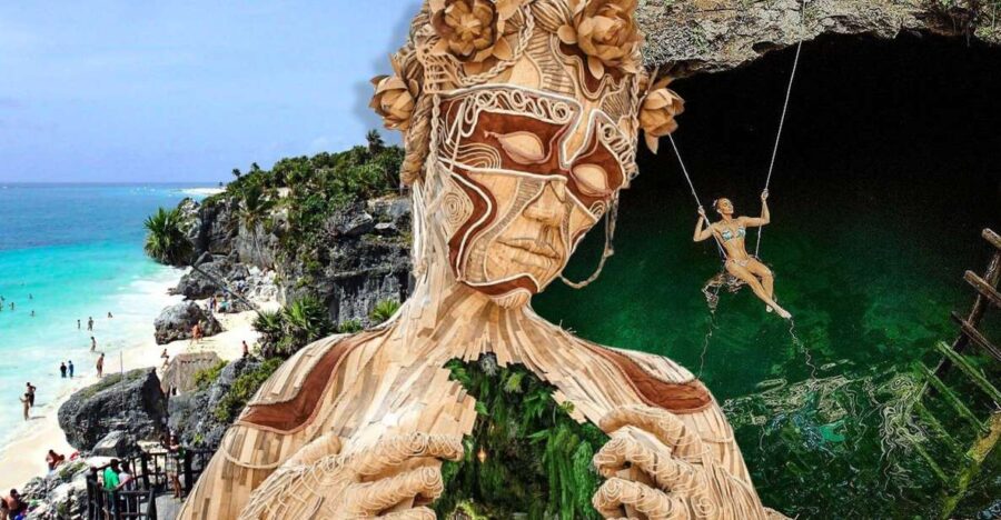 Tulum: Mayan Ruins, Statue Ven a La Luz, and 4 Cenotes Tour