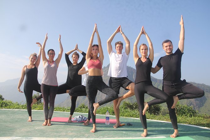 Yoga Near Little Adams Peak With Sunrise .