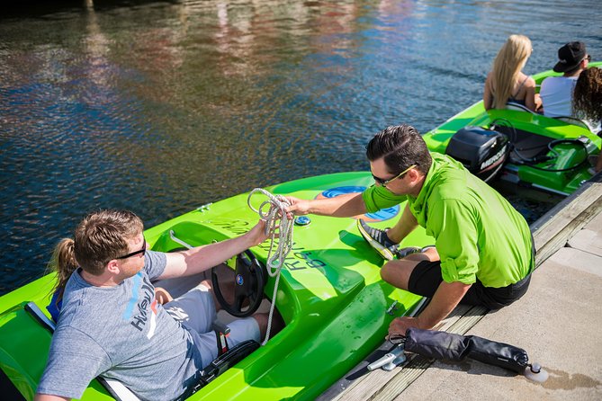 2 Person Mini Power Boat Rental at Tampa Riverwalk