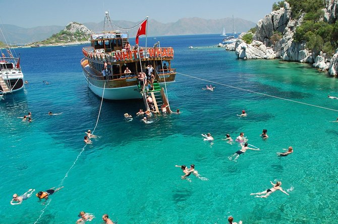 All Inclusive Boat Trip With Turunc and Kumlubuk Break From Marmaris