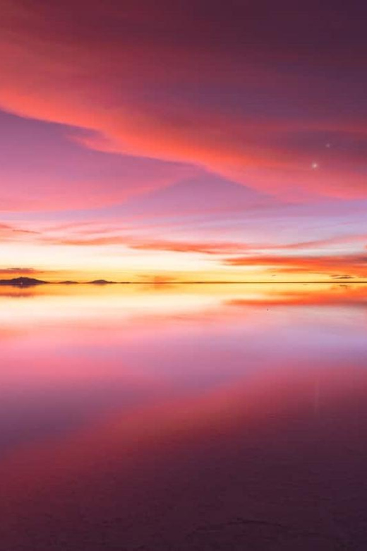 Bolivia: Sunset on the Salar De Uyuni Salt Flats