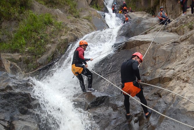 Canyoning in Baños Chamana Waterfall