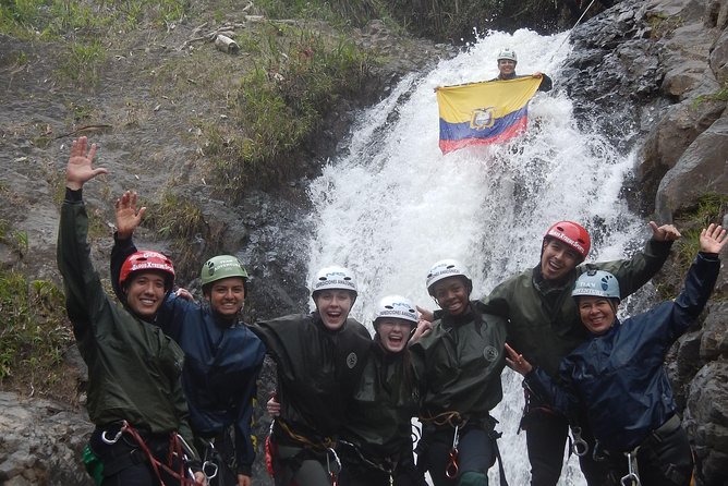 Canyoning in Baños Chamana Waterfall