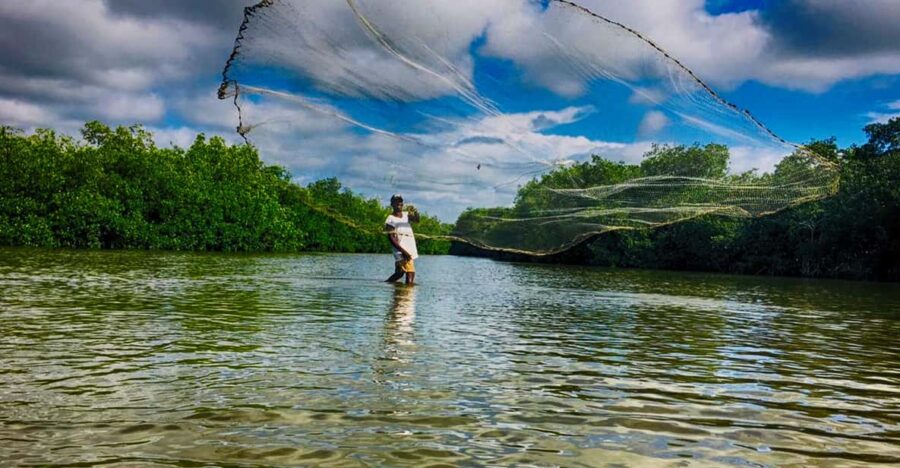 Cartagena: Lagoon Fishing With German or Italian Guide