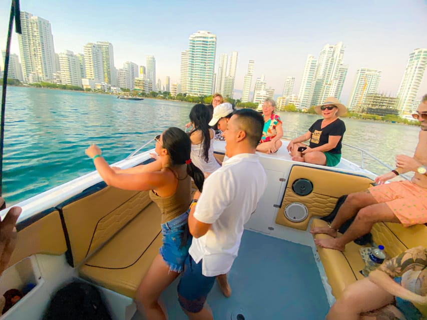 Cartagena: Sunset in Boat in the Bay With Music and Liquor