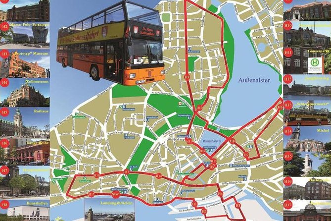City Tour of Hamburg in a Double-Decker Bus Hopp on / Hopp off Day Ticket - Explore Hamburgs Key Sights
