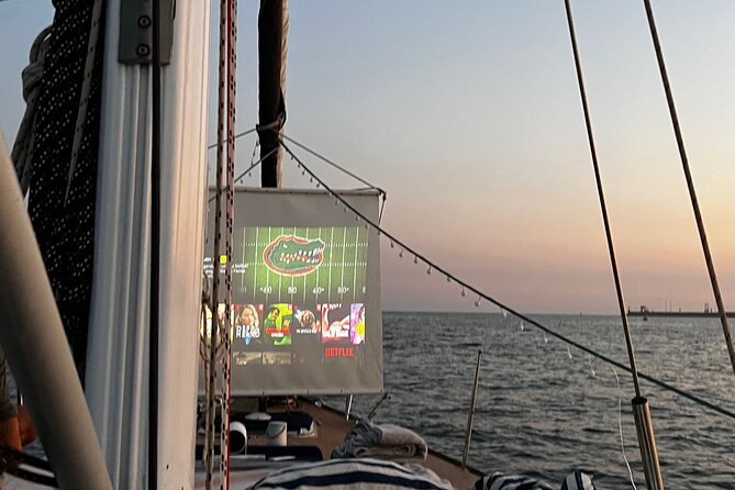 Dinner and a Movie on a Sailboat