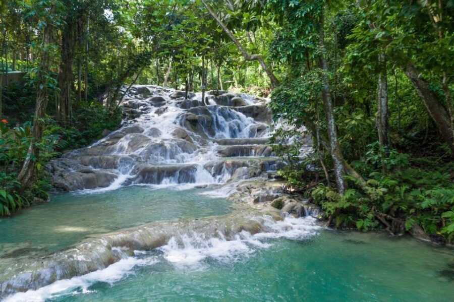 Dunns River Falls Climb, Access to Beach, Waterpark, Garden