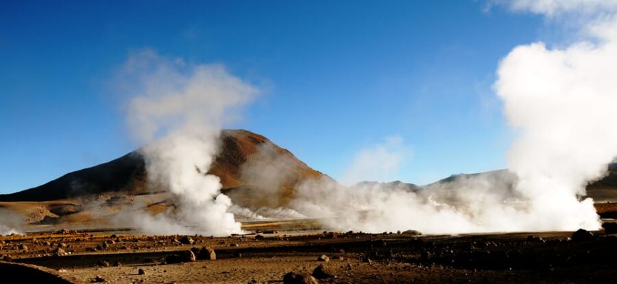 From San Pedro De Atacama: Tatio Geysers and Machuca Tour