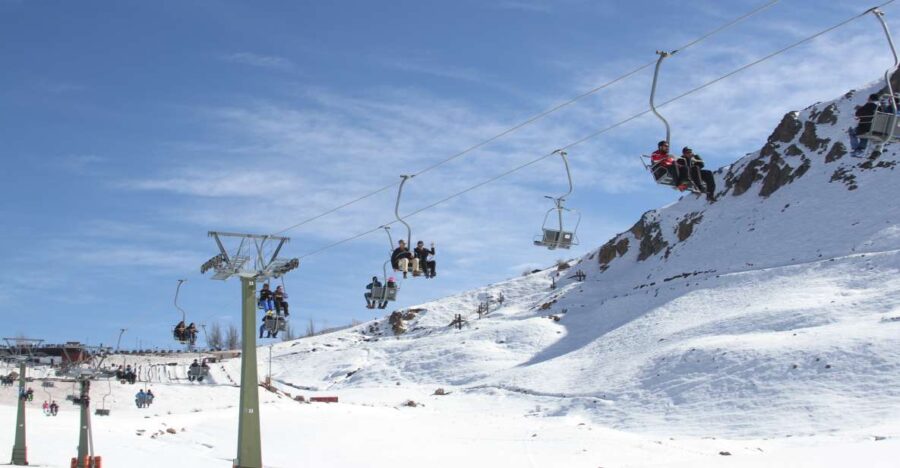 From Santiago: Farellones Park Resort Entry & Ski Classes
