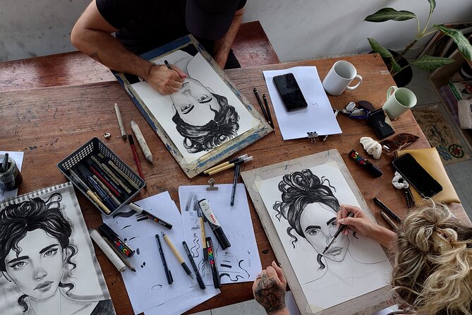 Guided Drawing & Painting Class Near Canggu