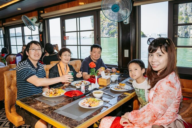 Halong Bay Luxury Cruise Day Trip With Buffet Lunch and Island