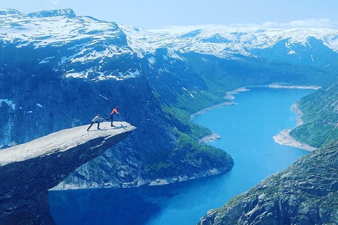 Helicopter Over Trolltunga and Waterfall Sightseeing From Bergen