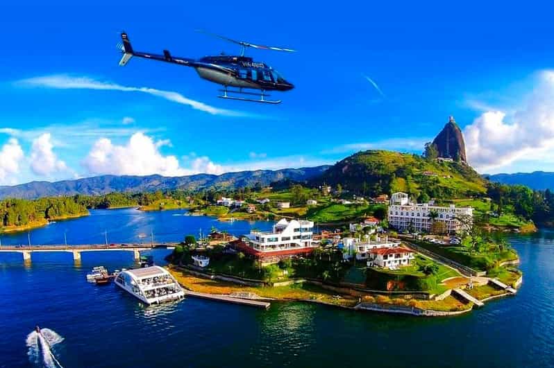 Medellín: Guatapé Private Tour With Helicopter & Boat Ride
