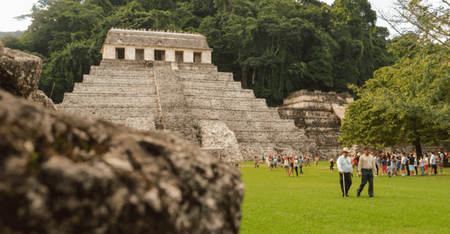 Palenque Archaeological Area and Roberto Barrios Waterfalls - Significant Temples