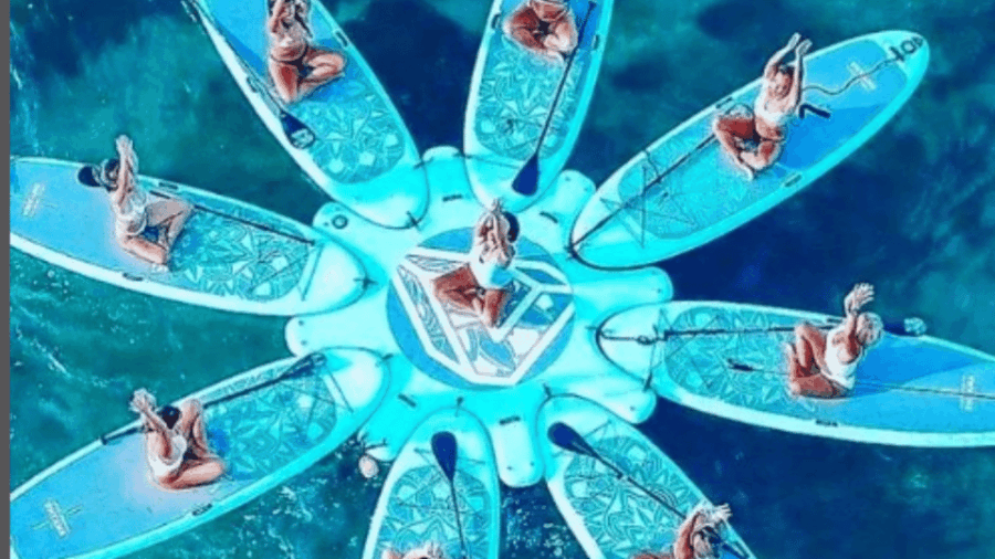 Pilates on Stand up Paddle and Tour With Pick up Point
