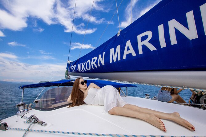 Romantic Phomthep and Coral Island Sunset Tour by Yacht Catamaran