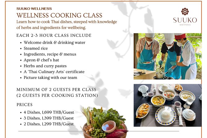 Thai Cooking Class 2 Hrs ( 3 Dishes Menu) - Class Overview