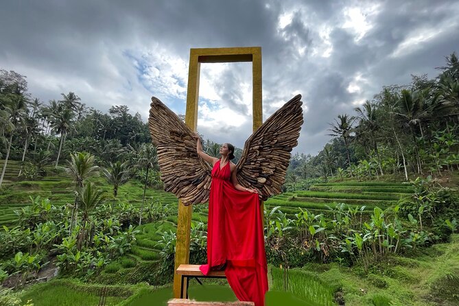 Ubud Zipline Swing SkyBike in Bali Rice Terrace Private Tour
