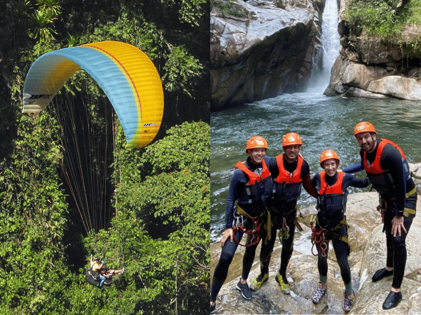 From Guatape: PARAGLIDING and Cristalline CANYONING - Activity Overview