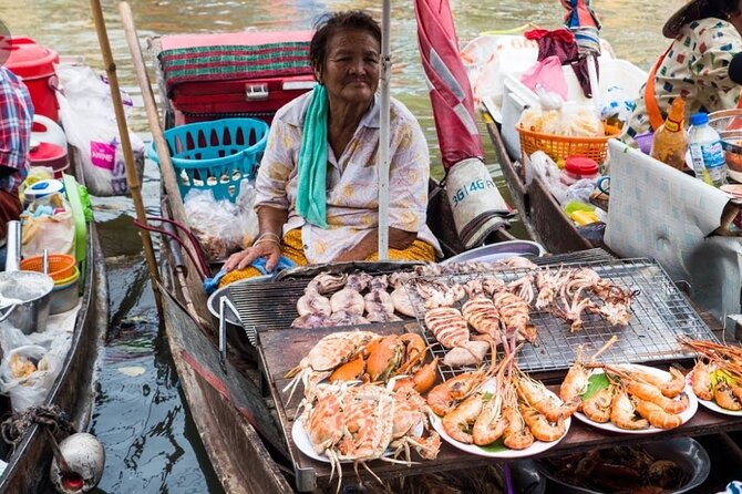 Amphawa Floating Market and Maeklong Train Market Tour