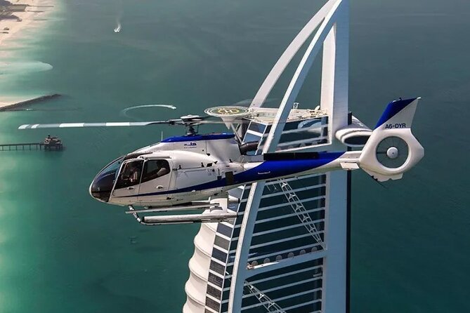 Dubai Iconic Helicopter Tour and Dhow Cruise Dinner Marina Combo - Explore Dubais Aerial Wonders