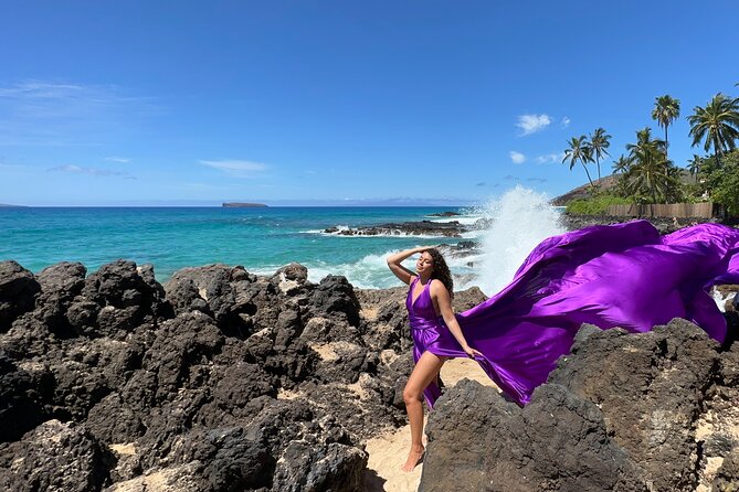 Flying Dress Photo Shoot in Maui