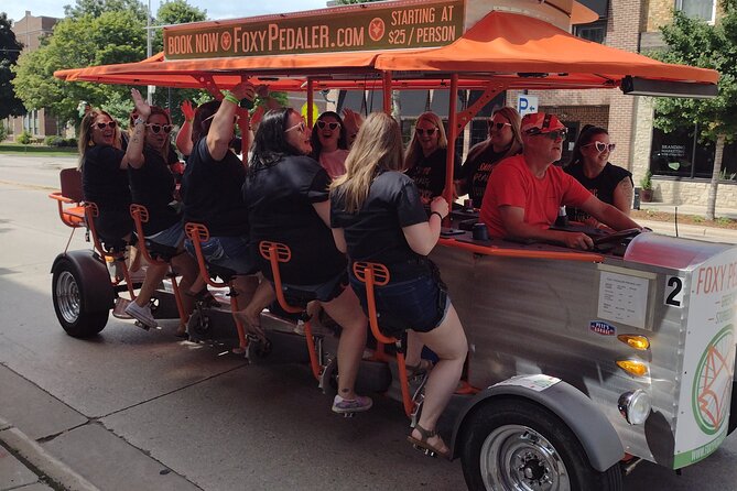 Foxy Pedaler Green Bay Party Bike Private Tour - Tour Highlights