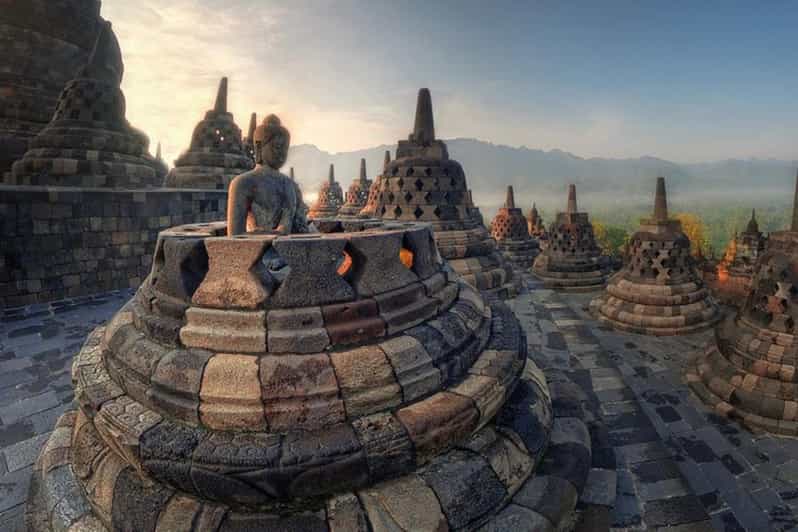 From Yogyakarta: Tour to Borobudor Climb up Drop & Transfer