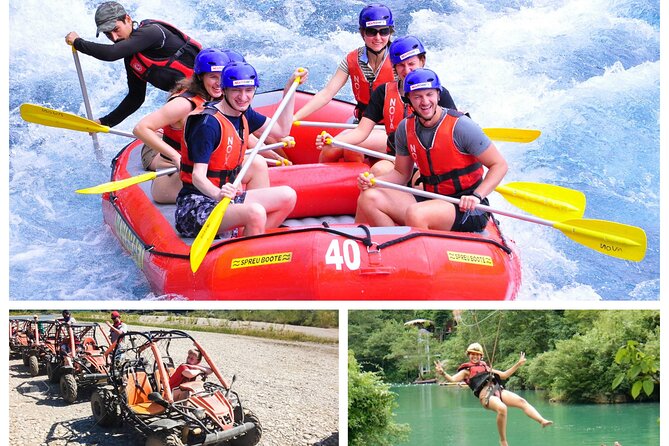 Full Day Rafting, Buggy Safari and Zipline From Alanya and Side