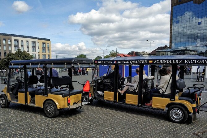 Jewish Quarter Group Tour by Golf Cart With Schindlers Museum Visit in Krakow