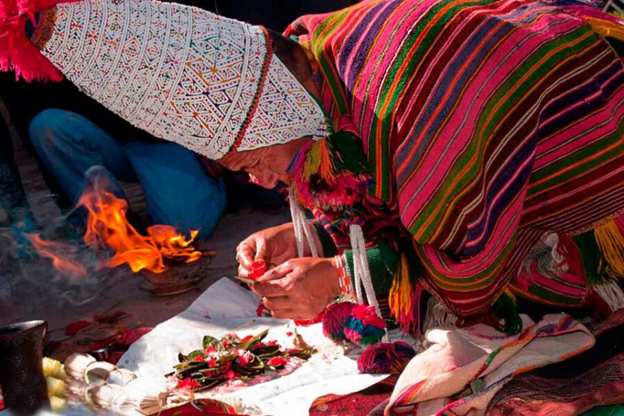 Live a New Experience Fire Ceremony at Huayllarcocha Lagoon