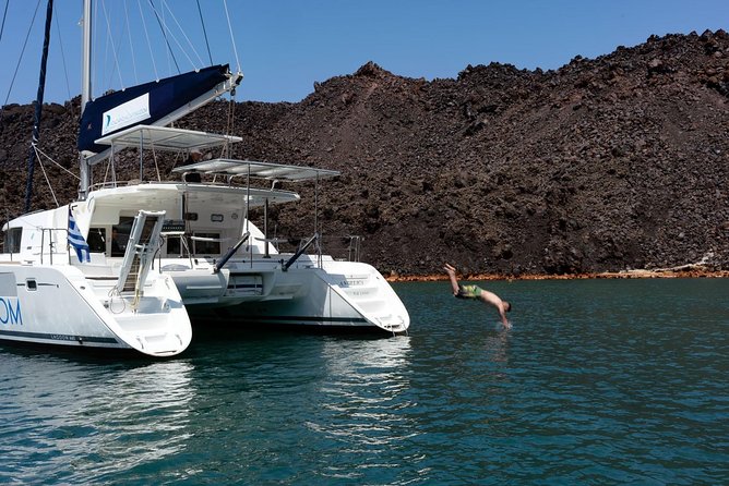 Luxury Caldera Cruise With a Rich BBQ Meal and Drinks!