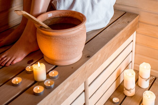 Private Eco Wood Burning Sauna Bathing Including Massage With Eucalyptus Leaves