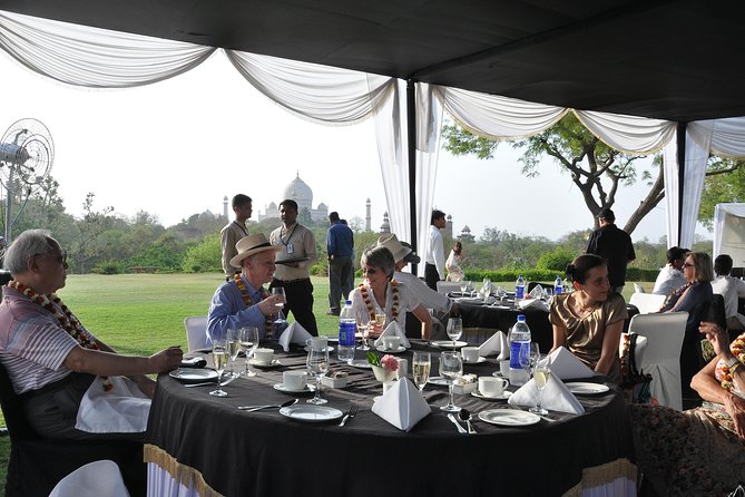 Taj Mahal View While Having Evening High Tea - Enchanting Agra Excursion