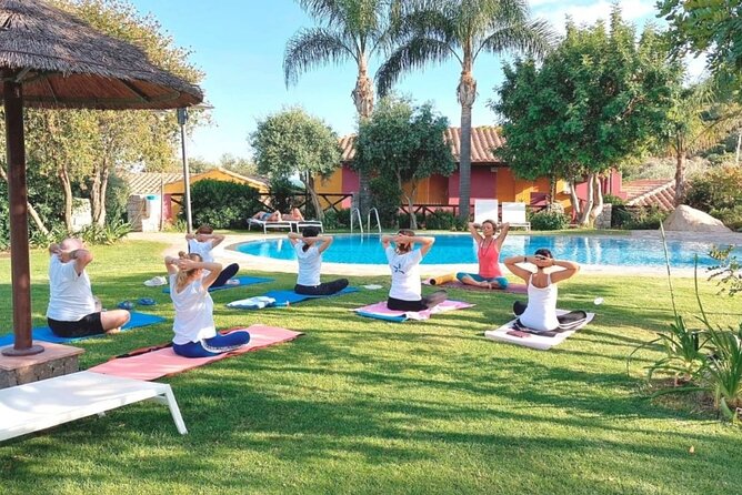 Yoga Lesson on the Lawn by the Pool in Villasimius - Key Points